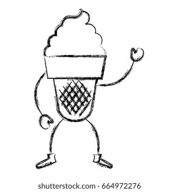 ice cream kawaii character
