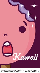 Ice cream kawaii cute cartoon