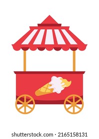 Ice cream kiosk Amusement Park icon. Vector illustration