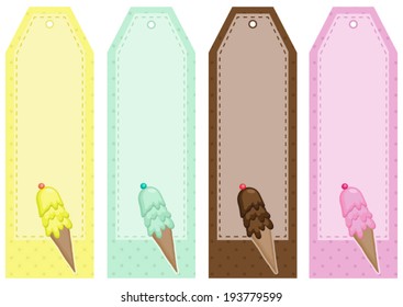 Ice cream label set