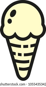 ice cream letter design vector in the white background