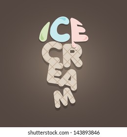 Ice cream lettering
