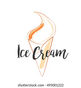 ice cream lettering