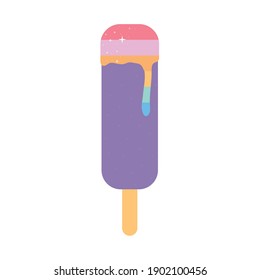 ice cream with lgbtq pride colors vector illustration design