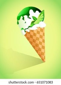 Ice cream with lime