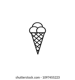 ice cream line art vector icon for app and website