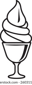 Ice cream line art  vector 