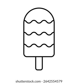 Ice Cream Line Editable Stroke Icon. Fast-food And Drinks Themes Vector Illustration