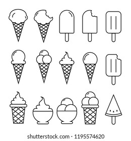 ice cream line icon