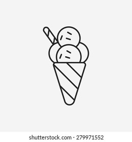 ice cream line icon