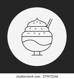 ice cream line icon