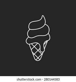 ice cream line icon