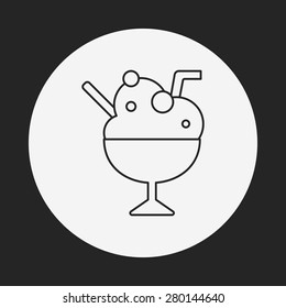 ice cream line icon