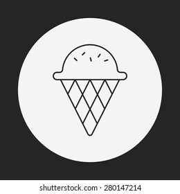 ice cream line icon