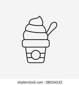 ice cream line icon