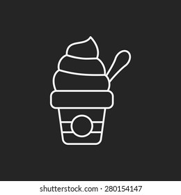 ice cream line icon