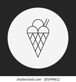 ice cream line icon