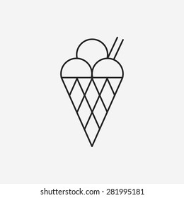 ice cream line icon