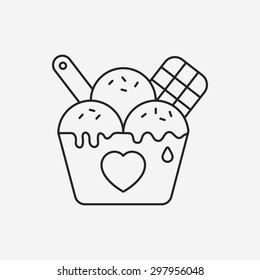 ice cream line icon
