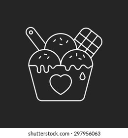 ice cream line icon