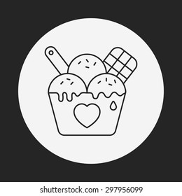 ice cream line icon