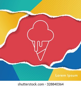 ice cream line icon