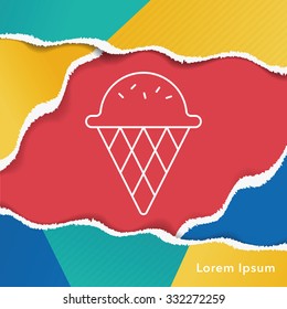 ice cream line icon