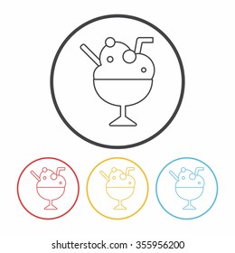 ice cream line icon