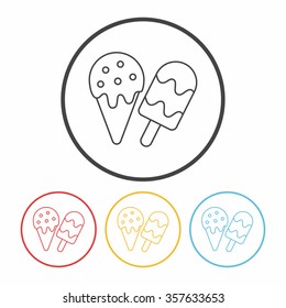 ice cream line icon