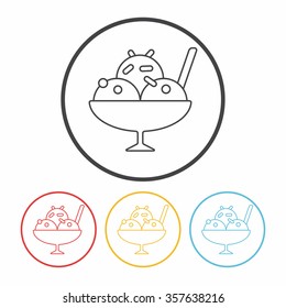 ice cream line icon