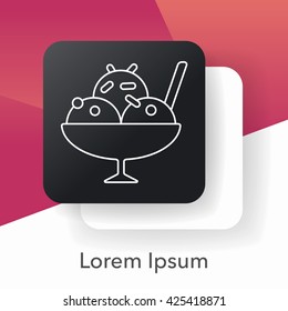 ice cream line icon