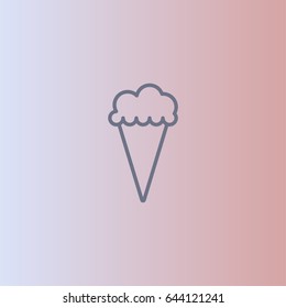 Ice cream line icon