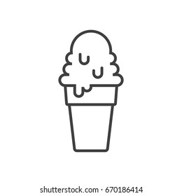 Ice cream line icon.