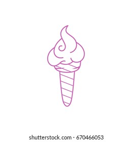 ice cream line icon
