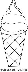 ice cream line icon design vector template