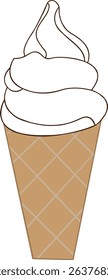 ice cream line icon design vector template
