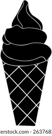ice cream line icon design vector template