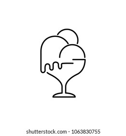 Ice cream line icon. Editable stroke 100x100 Px.