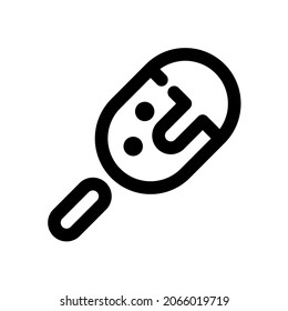 Ice cream line icon with editable strokes