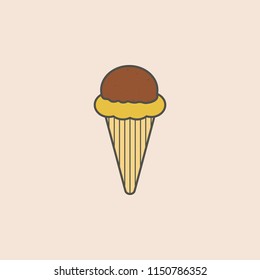 Ice cream line icon. Element of fast food icon for mobile concept and web apps. Field outline Ice cream line icon can be used for web and mobile