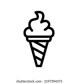 ice cream line icon illustration vector graphic 