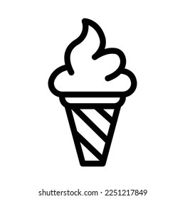 ice cream line icon illustration vector graphic