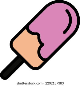 Ice Cream line icon. linear style sign for mobile concept and web design. Ice cream outline vector icon. symbol, logo ilustration. sign vector graphic