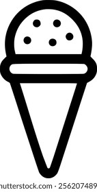 Ice cream line icon. linear style sign for mobile concept and web sign, symbol, vector, art