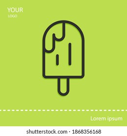 ice cream line icon, outline vector illustration.