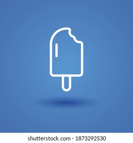ice cream line icon, outline vector illustration.