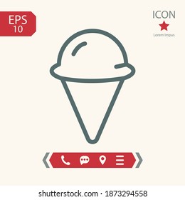 ice cream line icon, outline vector illustration.