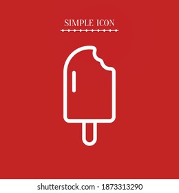 ice cream line icon, outline vector illustration.