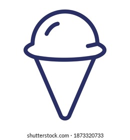 ice cream line icon, outline vector illustration.