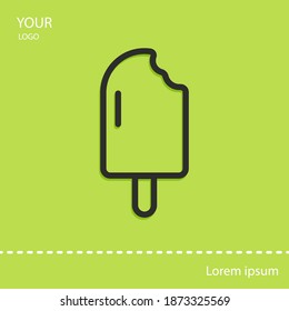 ice cream line icon, outline vector illustration.